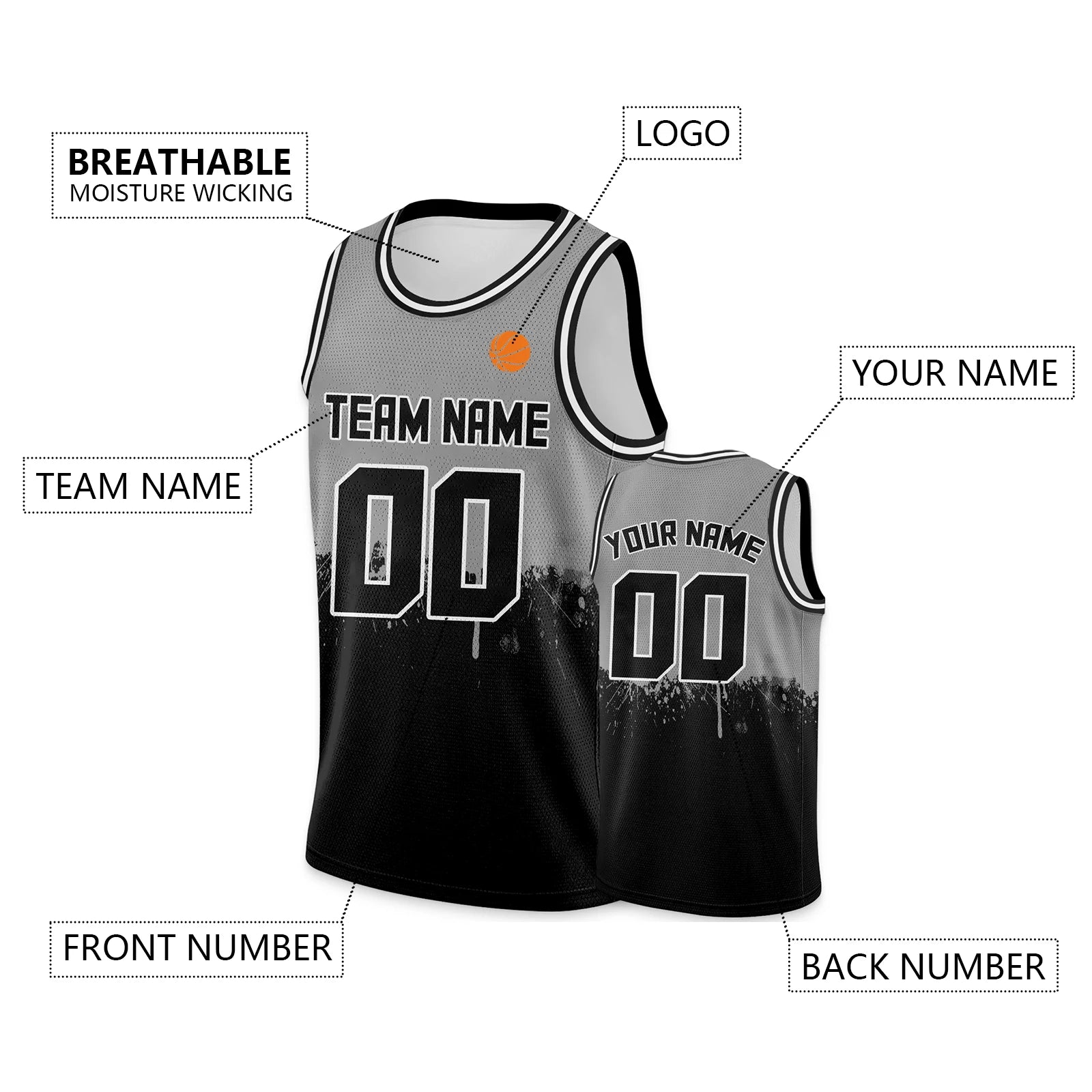 Custom Basketball Jersey Gold Navy Personalized Printed Your Own Name Number Logo Men/Women/Kids Quick Dry Sleeveless Shirts