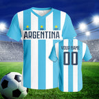 Custom Argentina Soccer Jersey for Adult Kids Personalized Name Number Football Team Shirt Training Sportswear