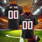 Custom American Football Jersey Black White Men Women Kids Personalized Printed Team Name Number Sports Uniform Fans Gift