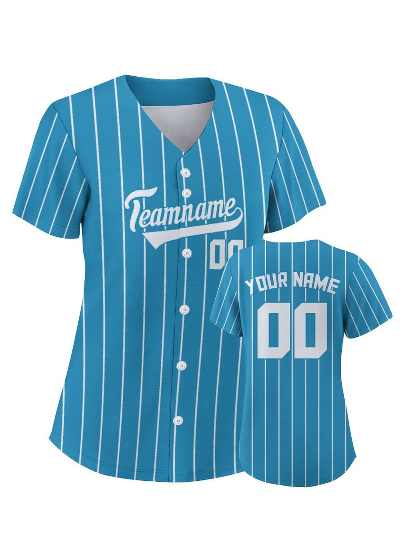Women's Custom Pinstripe Baseball Jersey Personalized Team Name Number Breathable Baseball Shirts for Team Sportswear S-4XL