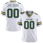 Custom Gold Green American Football Jersey for Men Women Youth Personalized Printed Team Name Number Football Shirt
