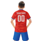 Custom Chile Soccer Jerseys for Kids Personalized Soccer Uniforms with Name Number Football Shirts Shorts Set for Boys Girls