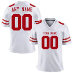 Custom American Football Jersey, Personalized Red Jersey Shirt with Printed Team Name Number, Football Top for Men Women Youth