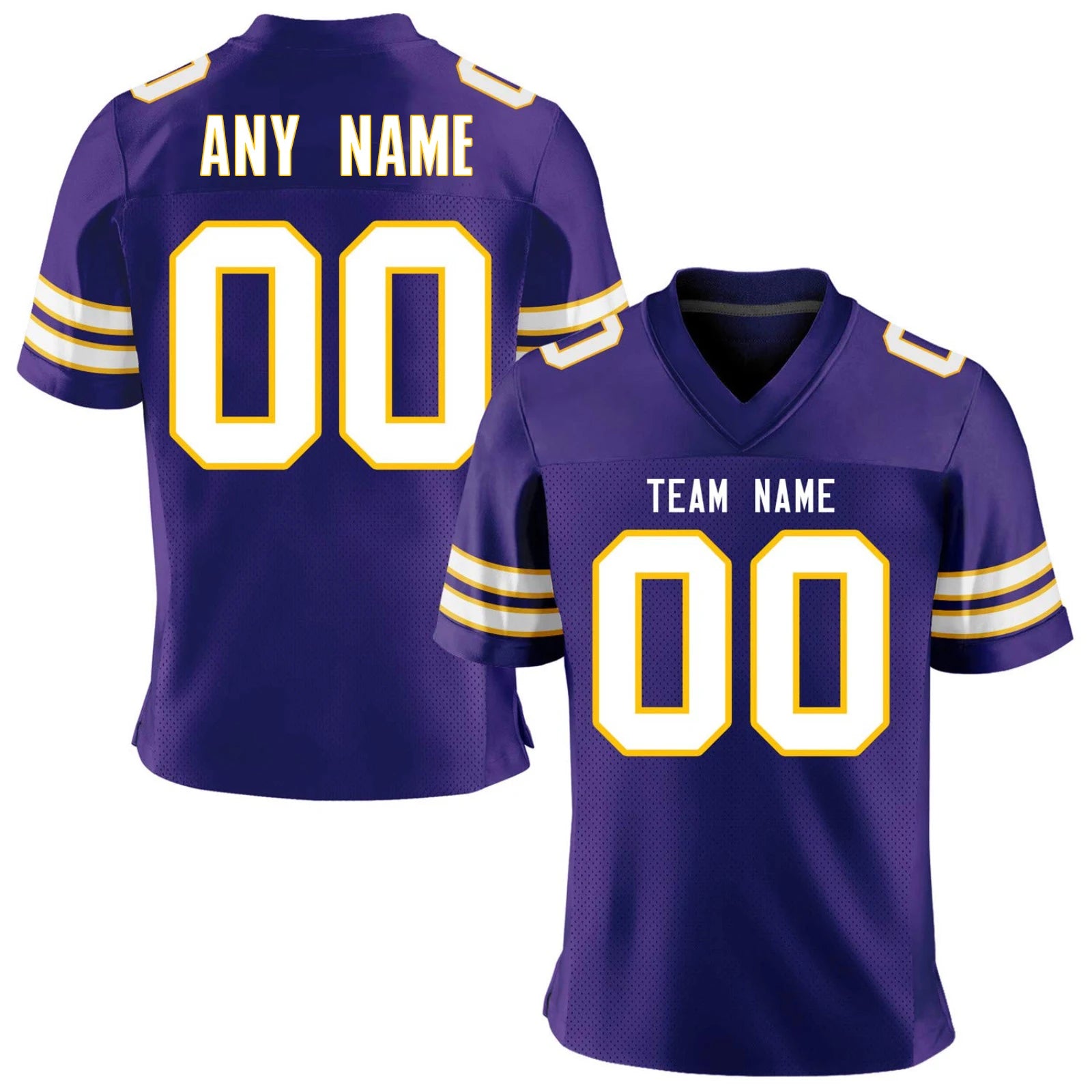 Custom Purple American Football Jersey Personalized Team Name Number Football Shirt for Men Women Youth Kids Fans