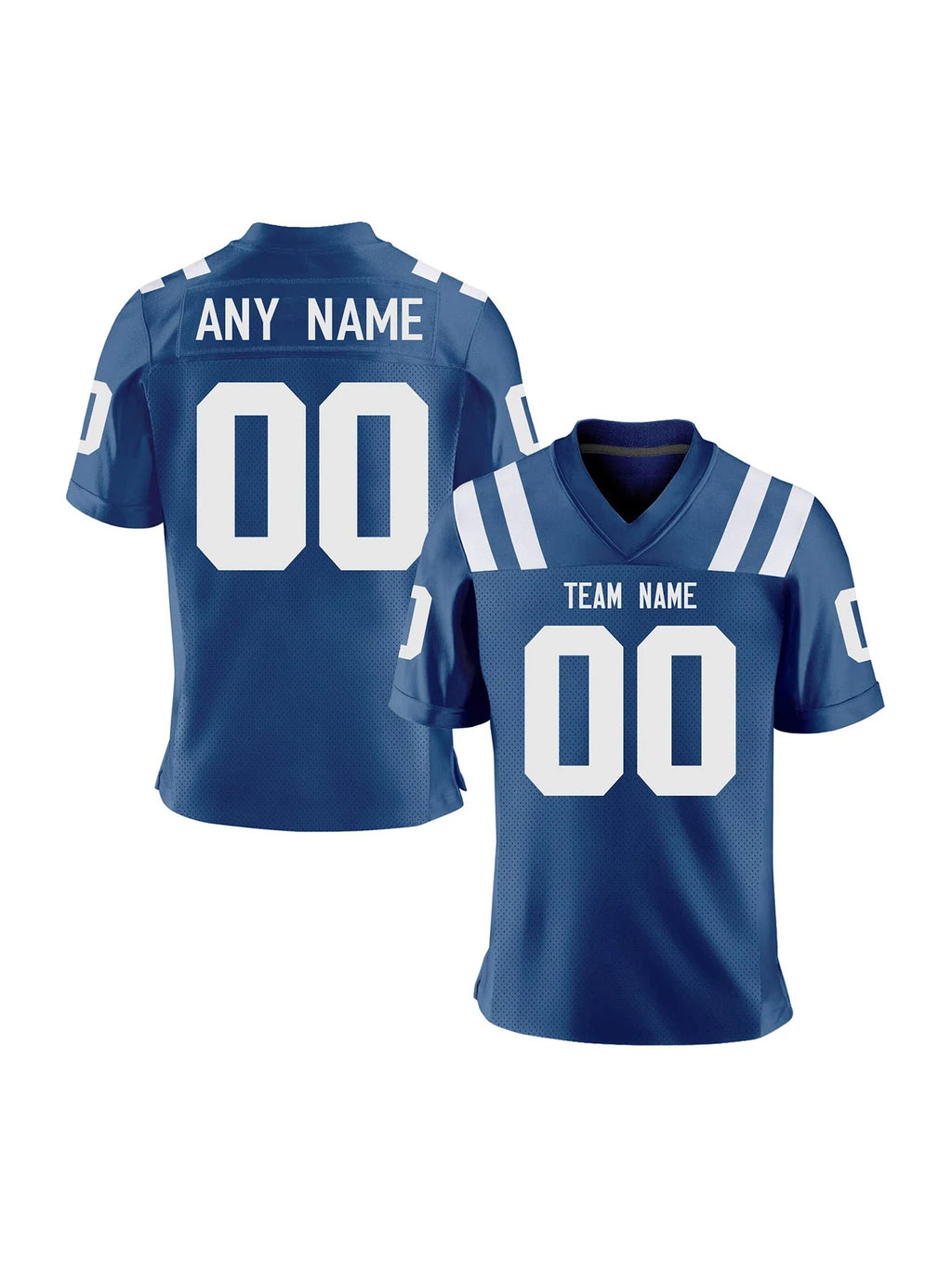 Custom White Blue American Football Jersey for Men Women Youth Kids Personalized Printed Team Name Number Sportwear Fans Gift