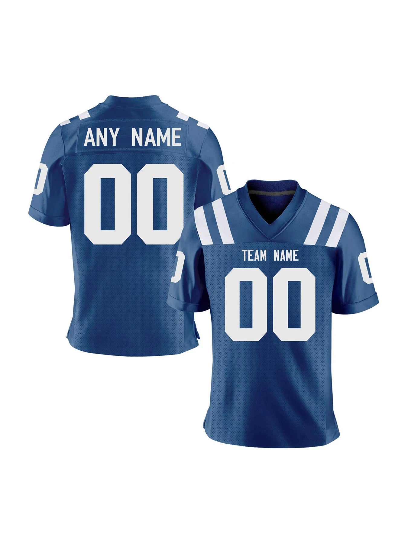Custom White Blue American Football Jersey for Men Women Youth Kids Personalized Printed Team Name Number Sportwear Fans Gift