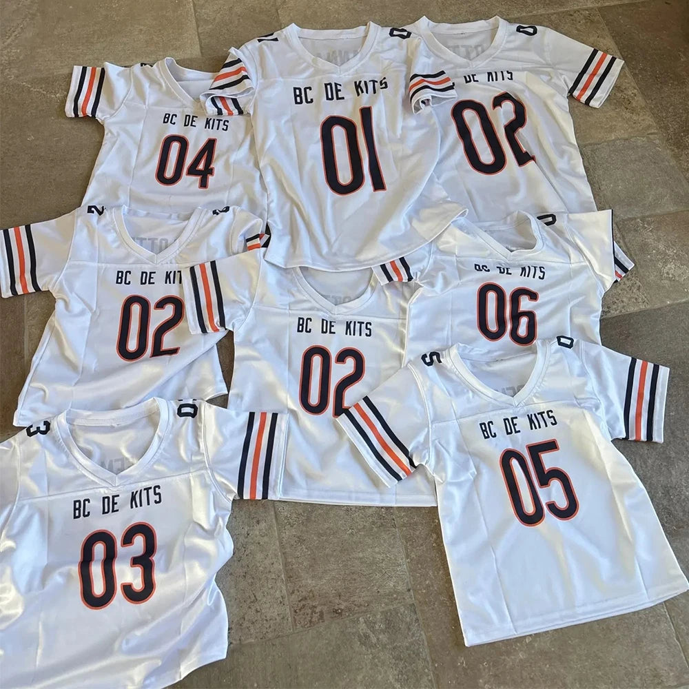 Custom Football Jersey, White American Football Shirt with Name Number, Personalized Gifts for Football Lovers Men Women Youth
