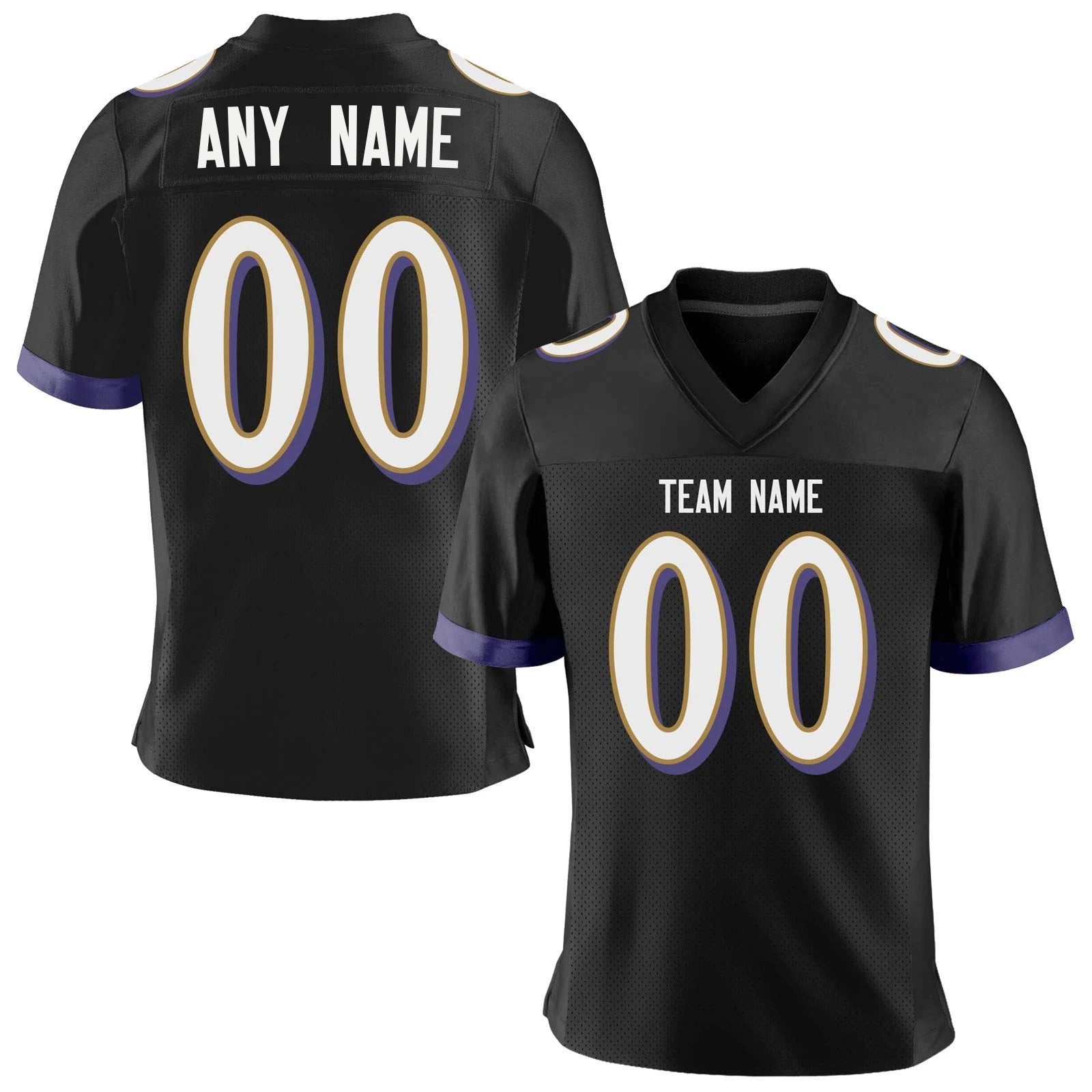 Custom American Football Jersey, Purple Football Shirt for Men Women Youth Kids, Personalized Print Team Name Number Fans Gift