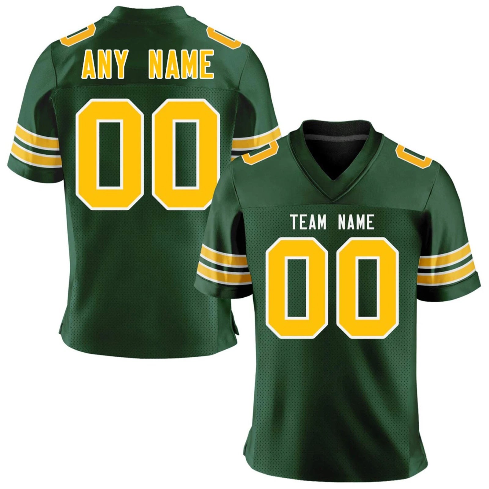 Custom Green American Football Jersey for Men Women Youth, Personalized Football Shirt with Printed Team Name Number Fans Gift