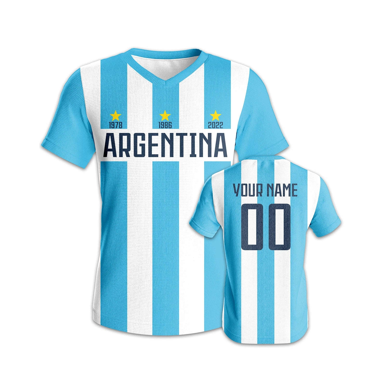 Custom Argentina Soccer Jersey for Adult Kids Personalized Name Number Football Team Shirt Training Sportswear