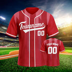 Custom Baseball Jersey Red White Baseball Shirts Personalized Printed Team Name Number Sports Uniform for Adults Kids Boys