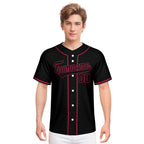 Custom Black Baseball Jersey with Skull Personalized Name Number Shirt Men Women Youth Kids Party Halloween Streetwear