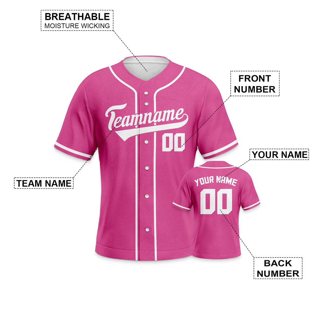 Custom Baseball Jersey for Women Fans Plain Personalized Baseball Shirt with Printed Team Name Number Baseball Team Uniform