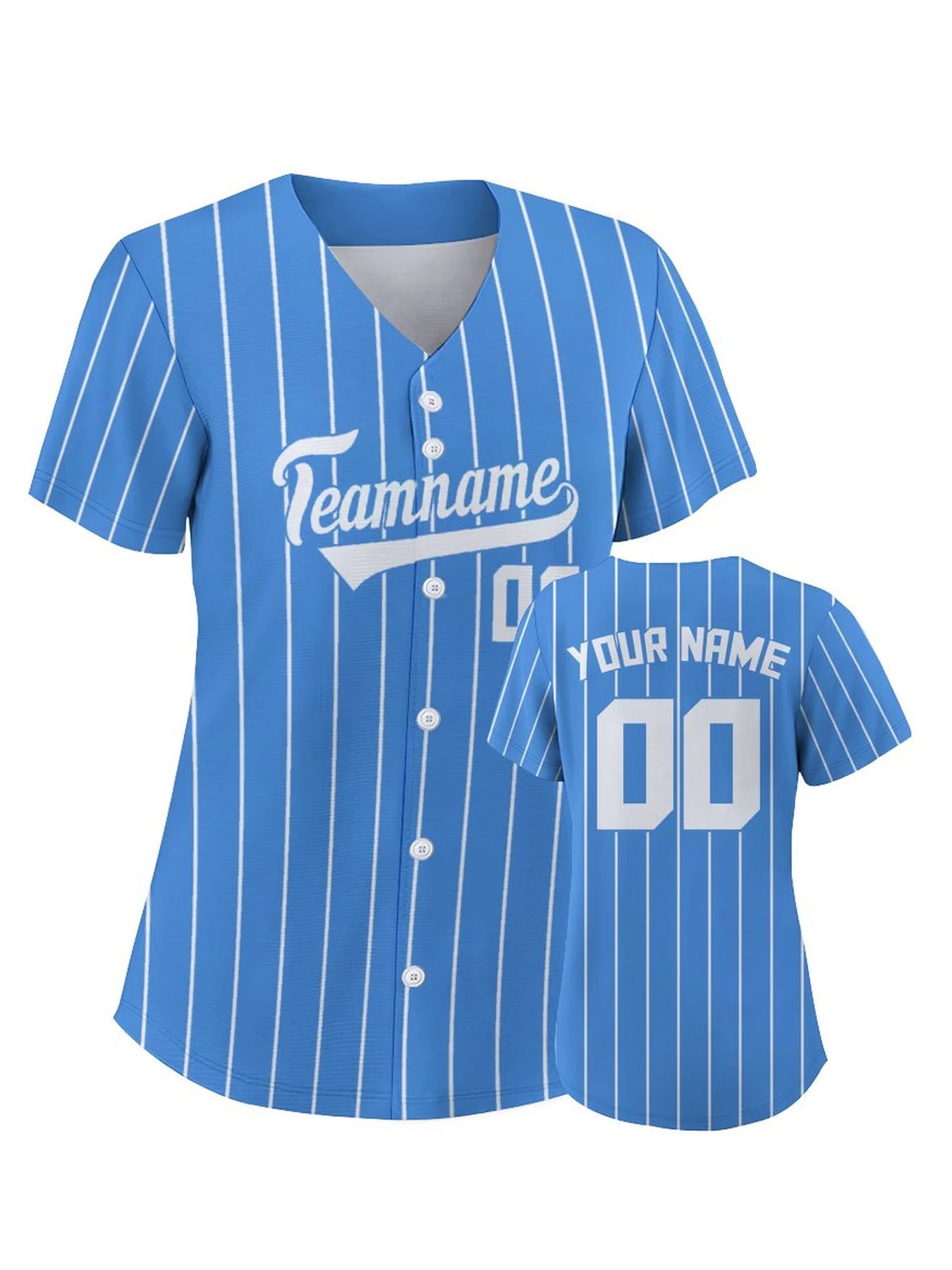 Women's Custom Pinstripe Baseball Jersey Personalized Team Name Number Breathable Baseball Shirts for Team Sportswear S-4XL