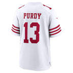 SF.49ers #13 Brock Purdy White 80th Anniversary Game Stitched Football Jerseys
