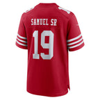 SF.49ers #19 Deebo Samuel Sr Scarlet Team Game Jersey MWATKINS
