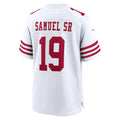 SF.49ers #19 Deebo Samuel Sr White Game Jersey MWATKINS
