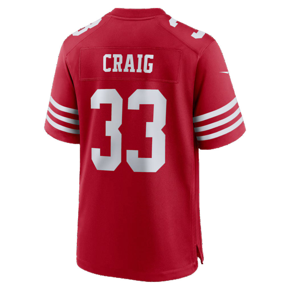 SF.49ers #33 Roger Craig Scarlet Team Retired Game Stitched Football Jerseys