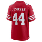SF.49ers #44 Kyle Juszczyk Scarlet 80th Anniversary Game Stitched Football Jerseys