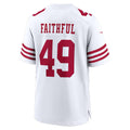SF.49ers #49 The Faithful White 80th Anniversary Game Stitched Football Jerseys