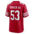 SF.49ers #53 Jaden Dugger Scarlet Team Game Stitched Football Jerseys