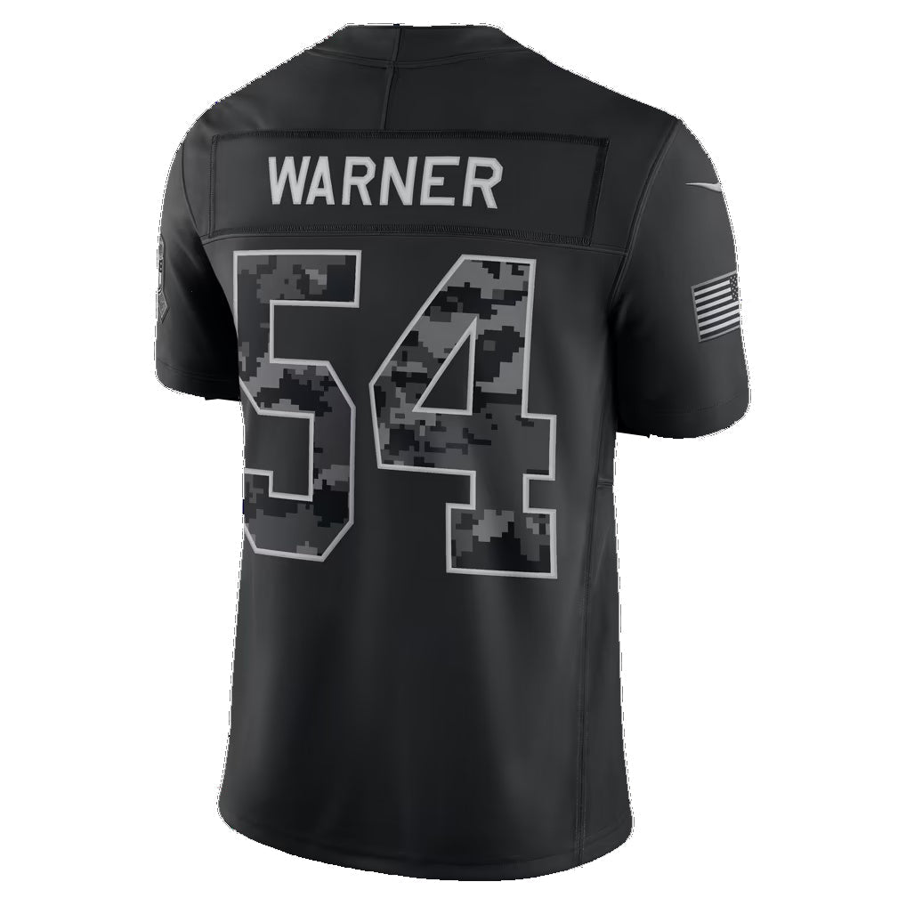 SF.49ers #54 Fred Warner Black 2026 Salute to Service Stitched Limited Football jersey MWATKINS