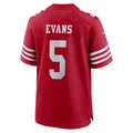 SF.49ers #5 Mike Evans Scarlet 80th Anniversary Game Stitched Football Jerseys