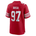 SF.49ers #97 Nick Bosa Scarlet 80th Anniversary Game Stitched Football Jerseys