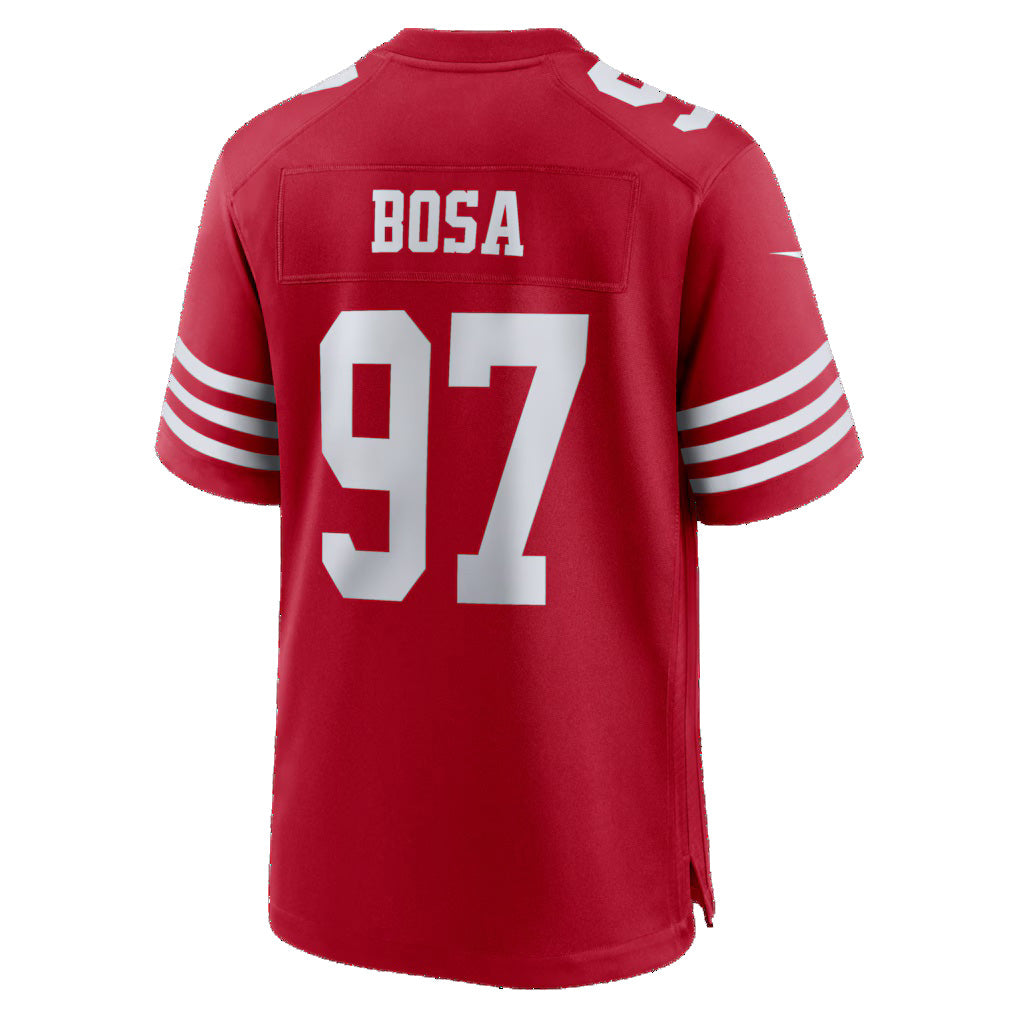 SF.49ers #97 Nick Bosa Scarlet 80th Anniversary Game Stitched Football Jerseys