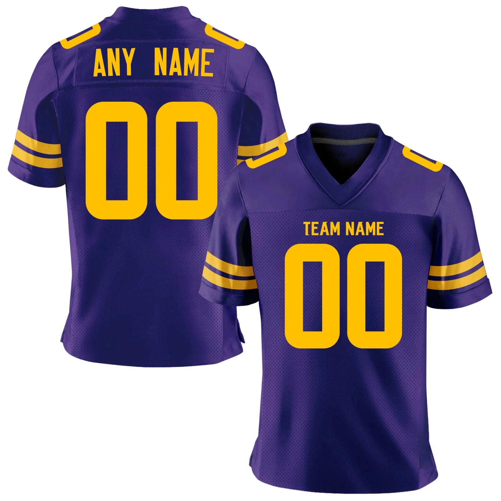 Custom Purple American Football Jersey Personalized Team Name Number Football Shirt for Men Women Youth Kids Fans