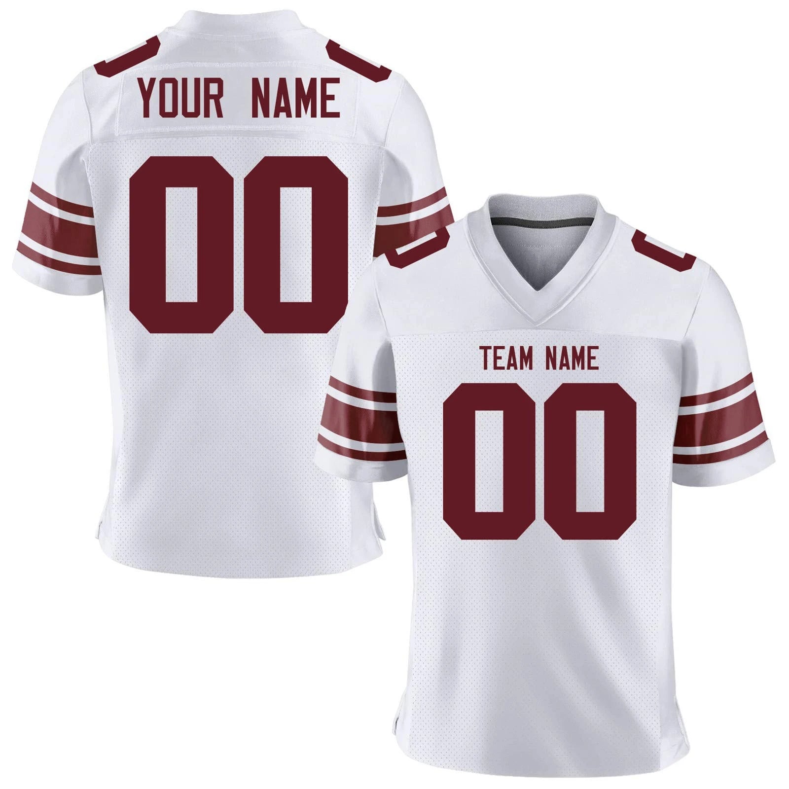 Custom Football Jersey, White American Football Shirt with Name Number, Personalized Gifts for Football Lovers Men Women Youth