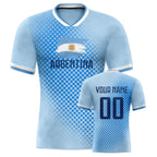 Custom Argentina Soccer Jersey for Adult Kids Personalized Name Number Football Team Shirt Training Sportswear
