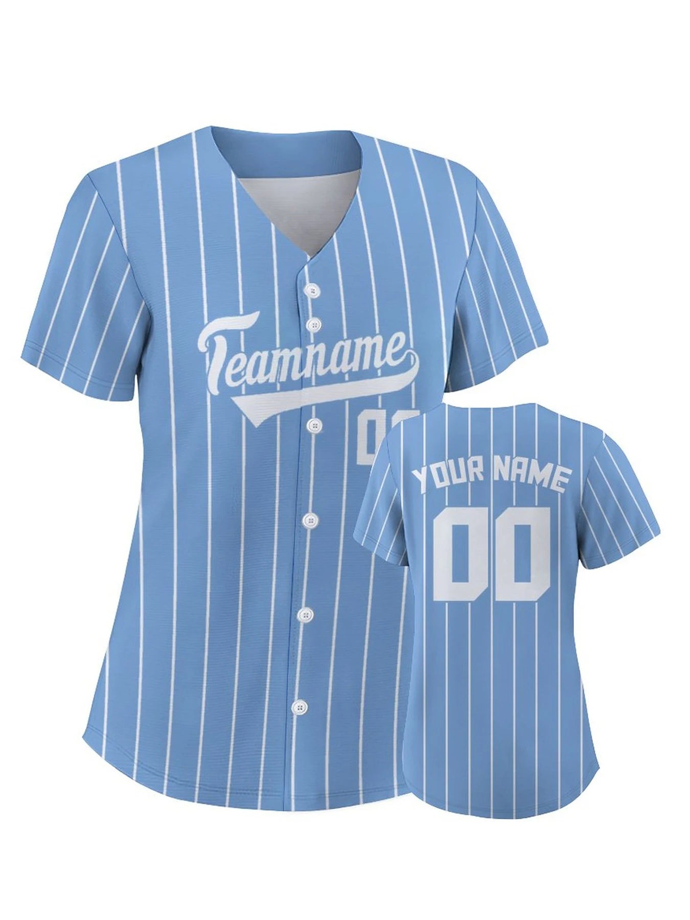 Women's Custom Pinstripe Baseball Jersey Personalized Team Name Number Breathable Baseball Shirts for Team Sportswear S-4XL