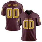 Custom Burgundy White American Football Jersey Personalized Printed Team Name Number Men Women Youth Kids Uniform Fans Gift