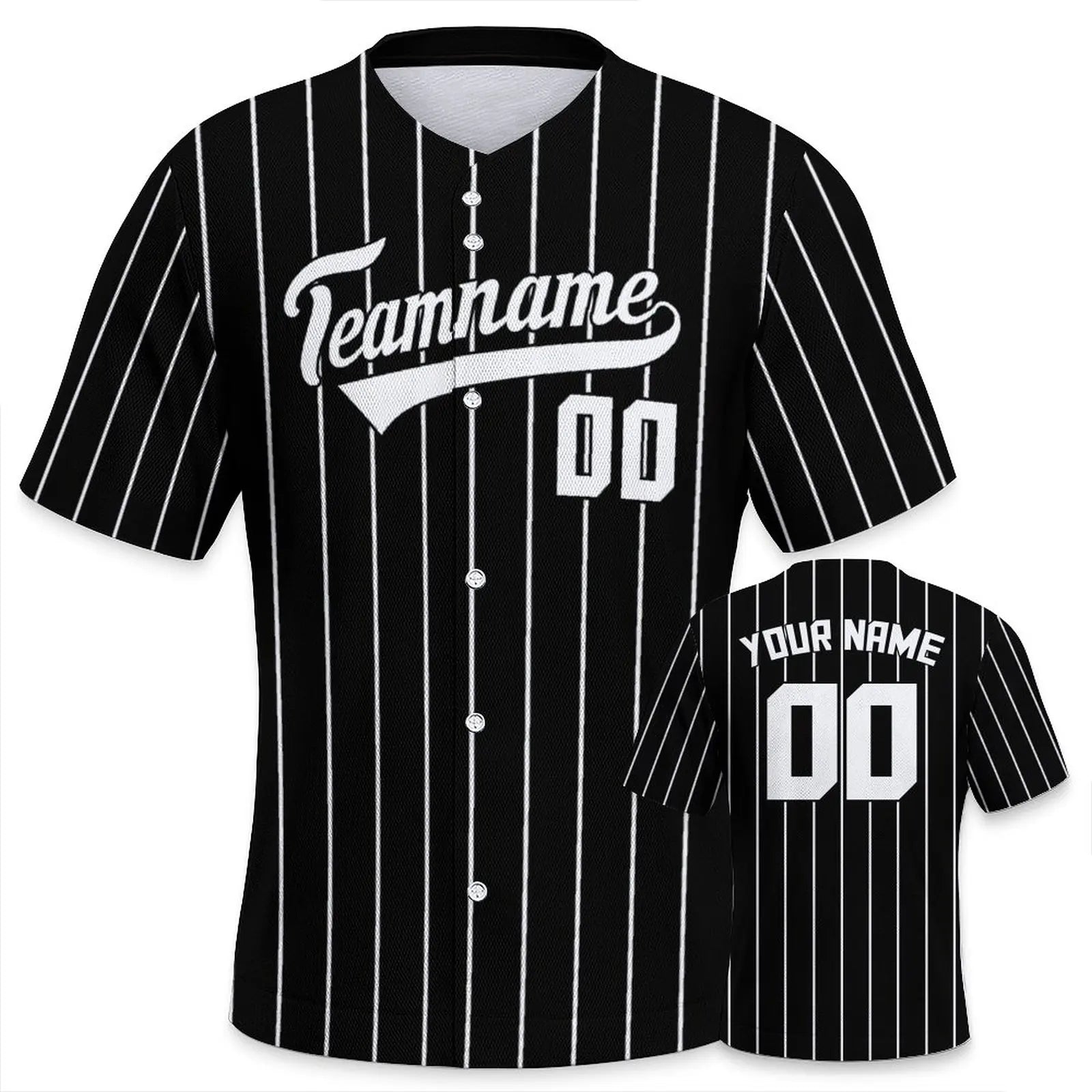 Men's Custom Baseball Jersey Solid Pinstripe Personalized Name Number Printing Fans Gift Baseball Team Shirt for Sportswear