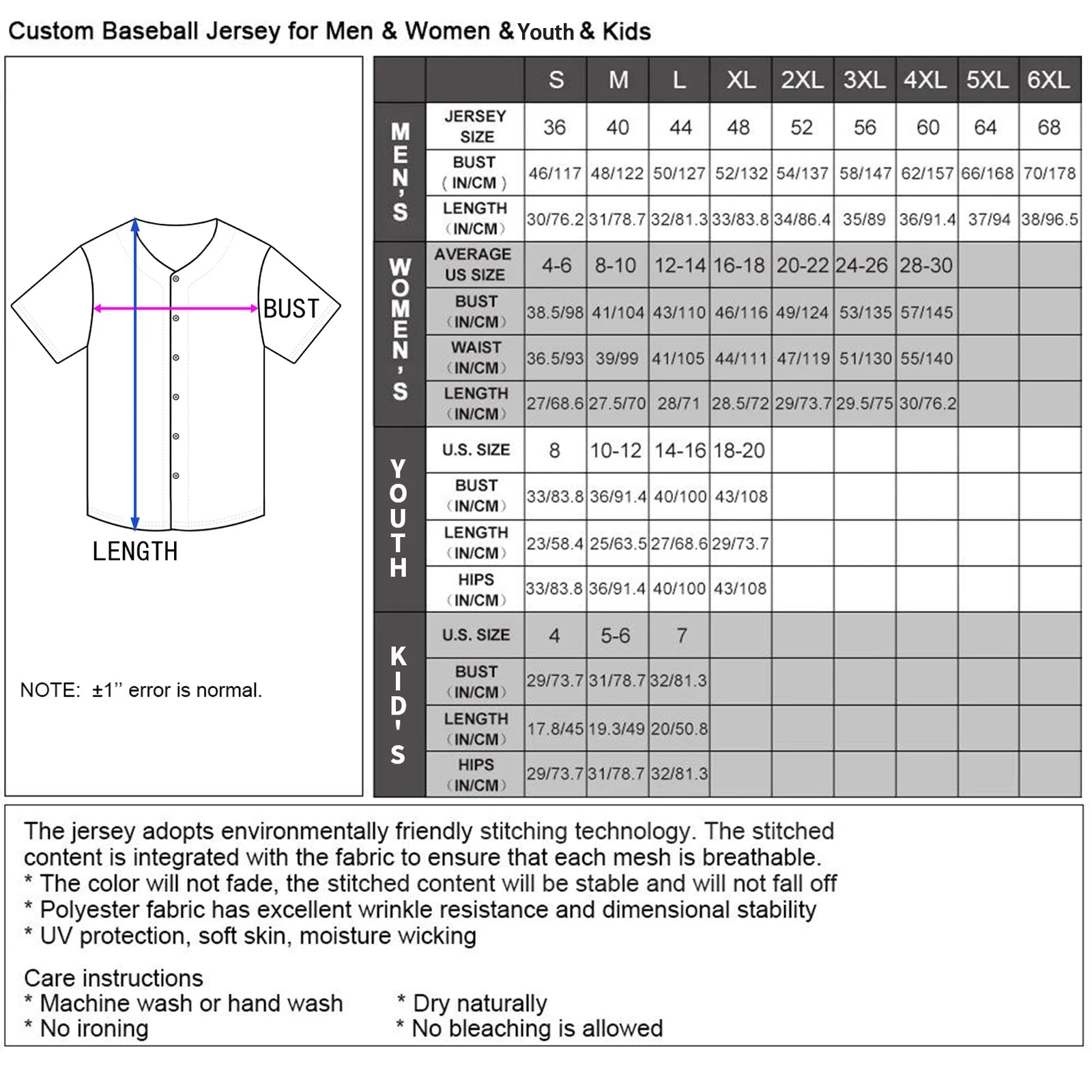 Custom Kids Baseball Jersey Personalized Plain Baseball Uniform with Printed Name Number Baseball Team Shirt Youth Fans Gift