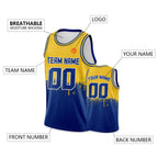 Custom Basketball Jersey Gold Navy Personalized Printed Your Own Name Number Logo Men/Women/Kids Quick Dry Sleeveless Shirts