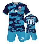 Custom England Soccer Jersey Kids Football Uniform Set Personalized Name Number Youth Team Training Kit for Boys and Girls