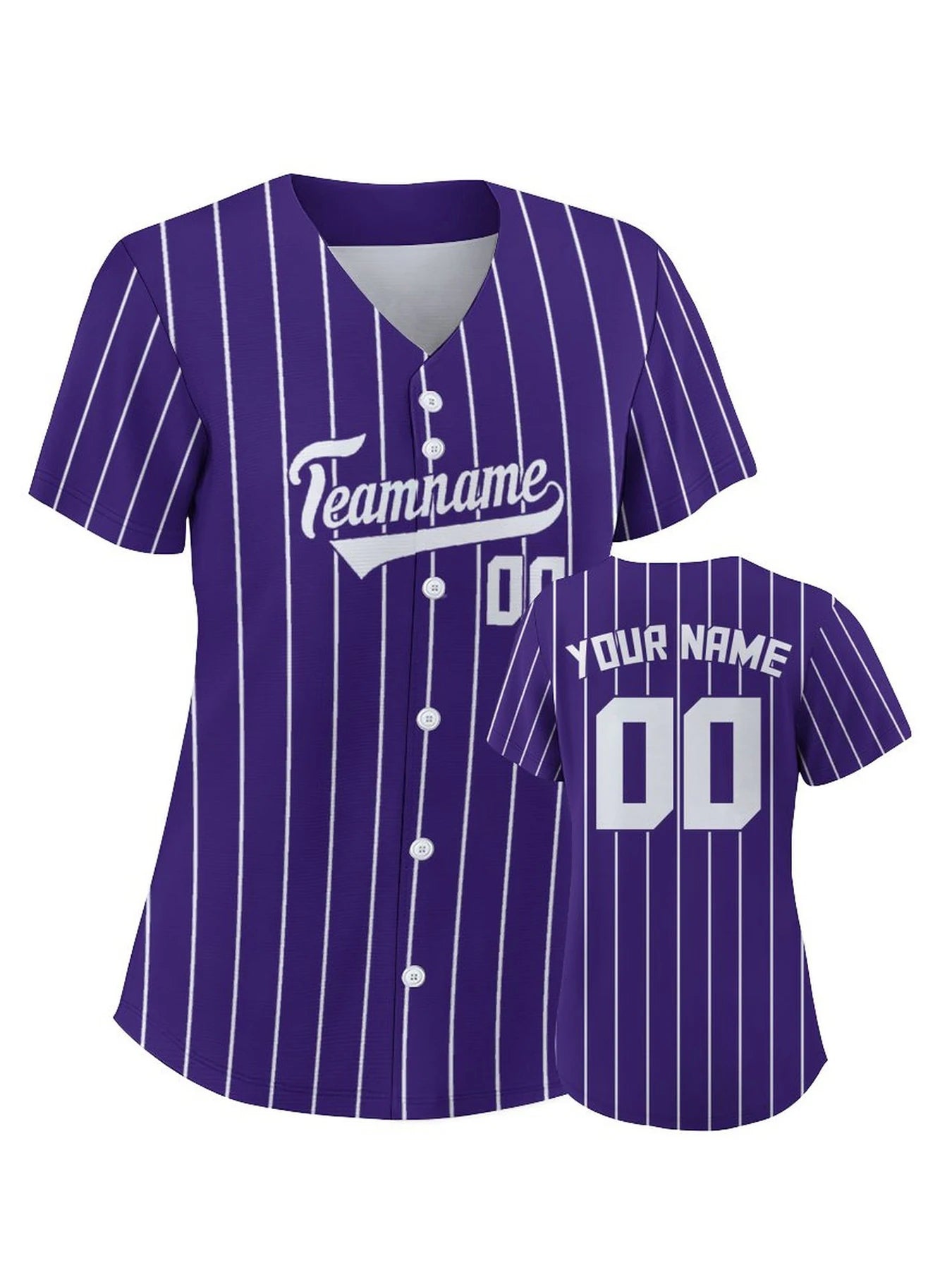Women's Custom Pinstripe Baseball Jersey Personalized Team Name Number Breathable Baseball Shirts for Team Sportswear S-4XL