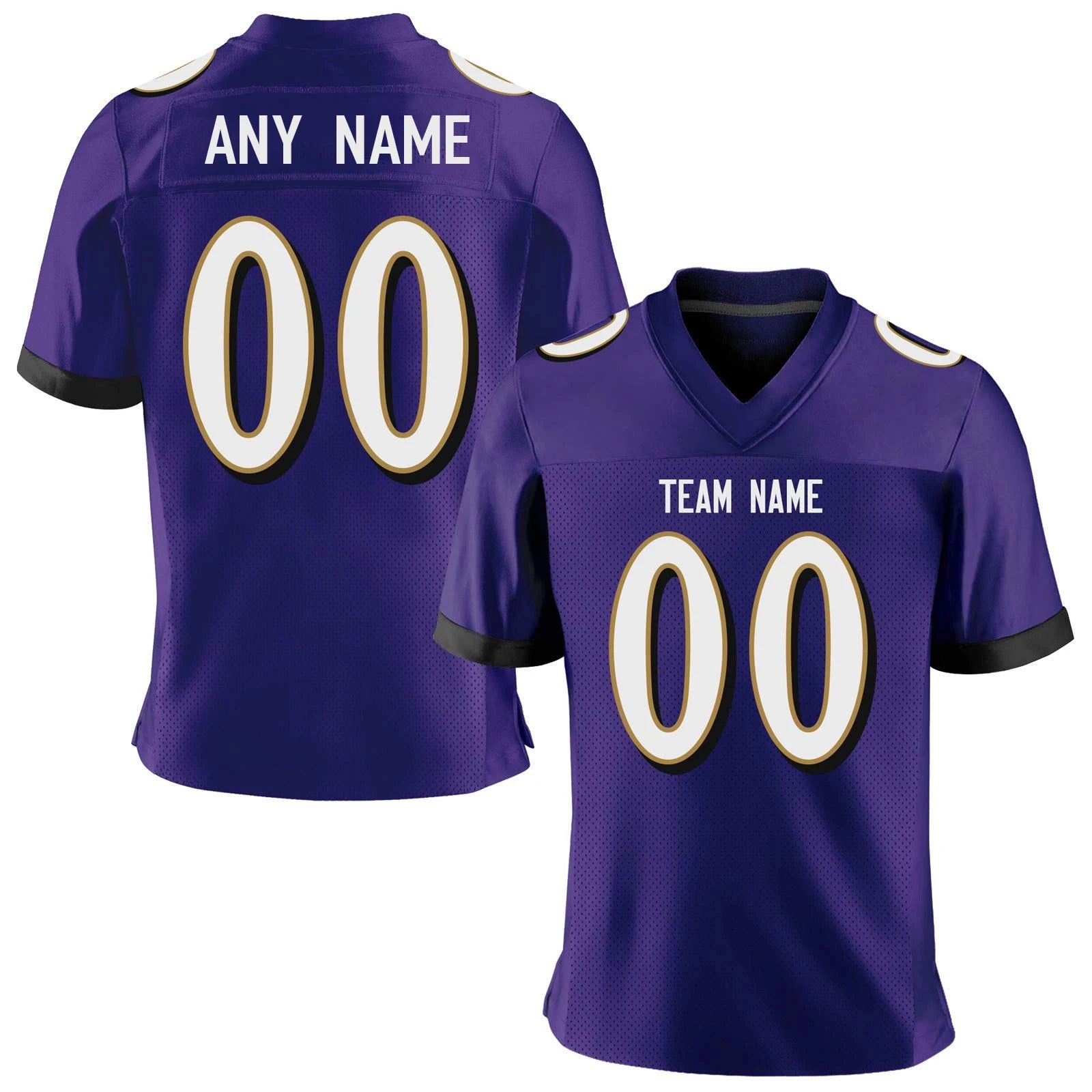 Custom American Football Jersey, Purple Football Shirt for Men Women Youth Kids, Personalized Print Team Name Number Fans Gift