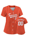 Women's Custom Pinstripe Baseball Jersey Personalized Team Name Number Breathable Baseball Shirts for Team Sportswear S-4XL
