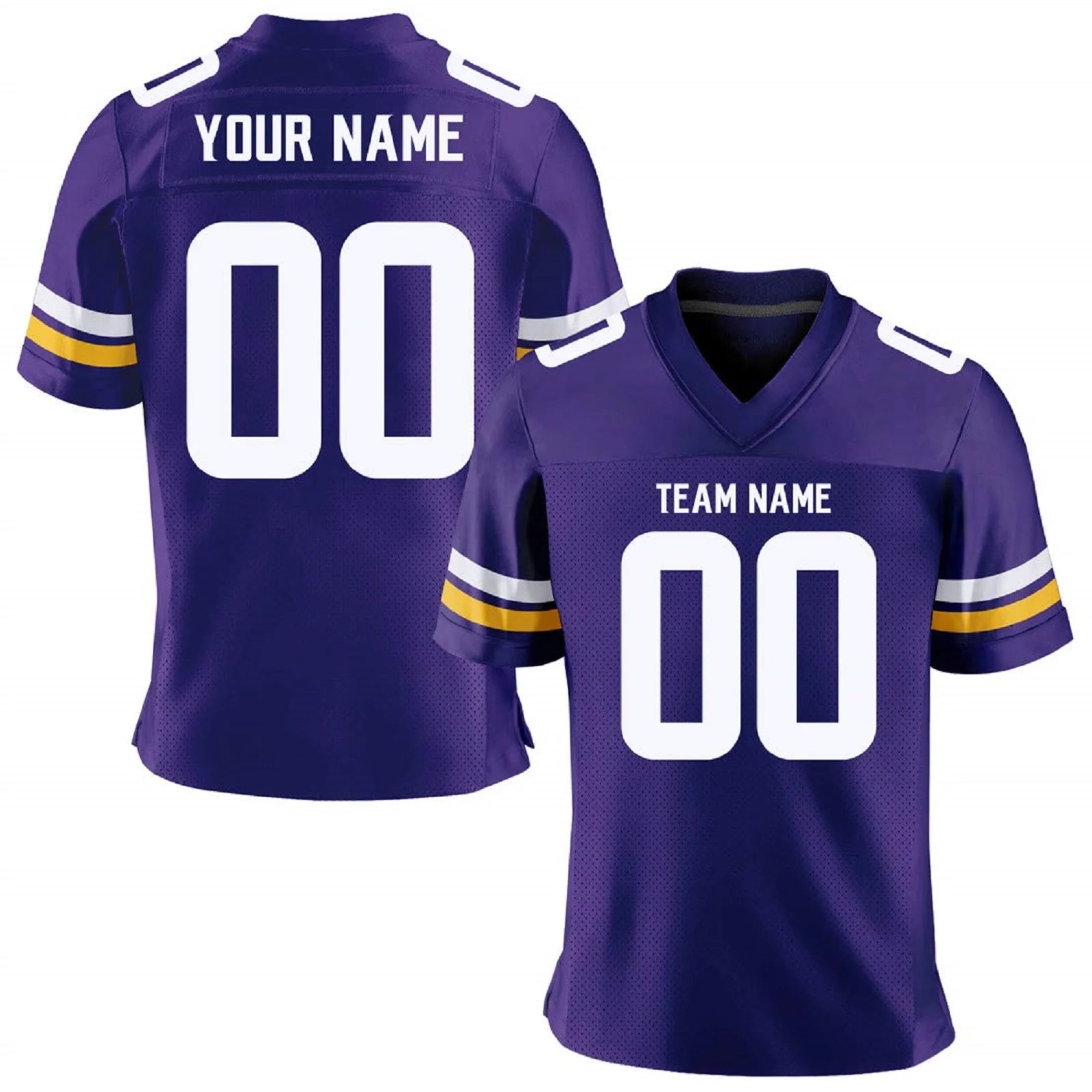 Custom Purple American Football Jersey Personalized Team Name Number Football Shirt for Men Women Youth Kids Fans
