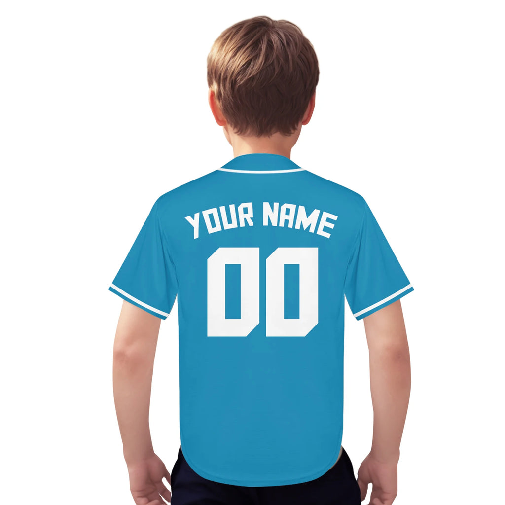 Custom Kids Baseball Jersey Personalized Plain Baseball Uniform with Printed Name Number Baseball Team Shirt Youth Fans Gift