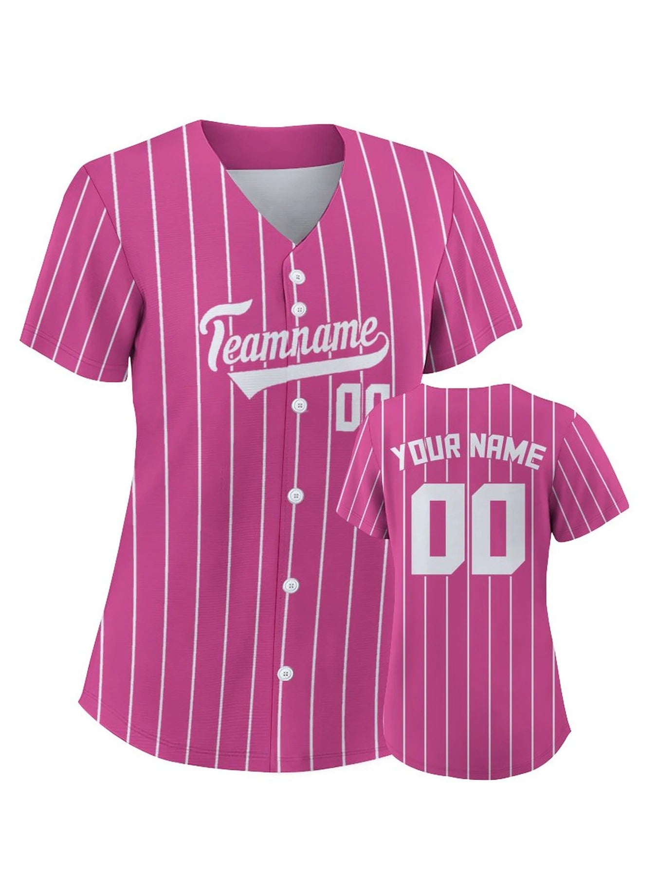 Women's Custom Pinstripe Baseball Jersey Personalized Team Name Number Breathable Baseball Shirts for Team Sportswear S-4XL