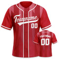 Custom Baseball Jersey Red White Baseball Shirts Personalized Printed Team Name Number Sports Uniform for Adults Kids Boys