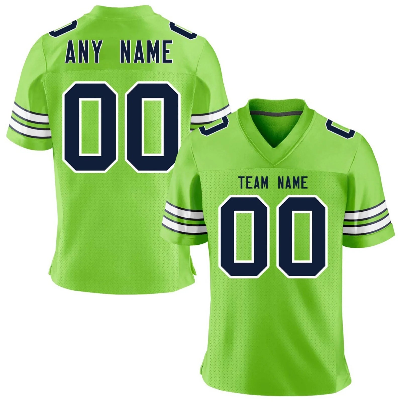 Personalized Gray Green American Football Jersey Custom Print Team Name Number Training Jersey Men Women Youth Fans Shirt