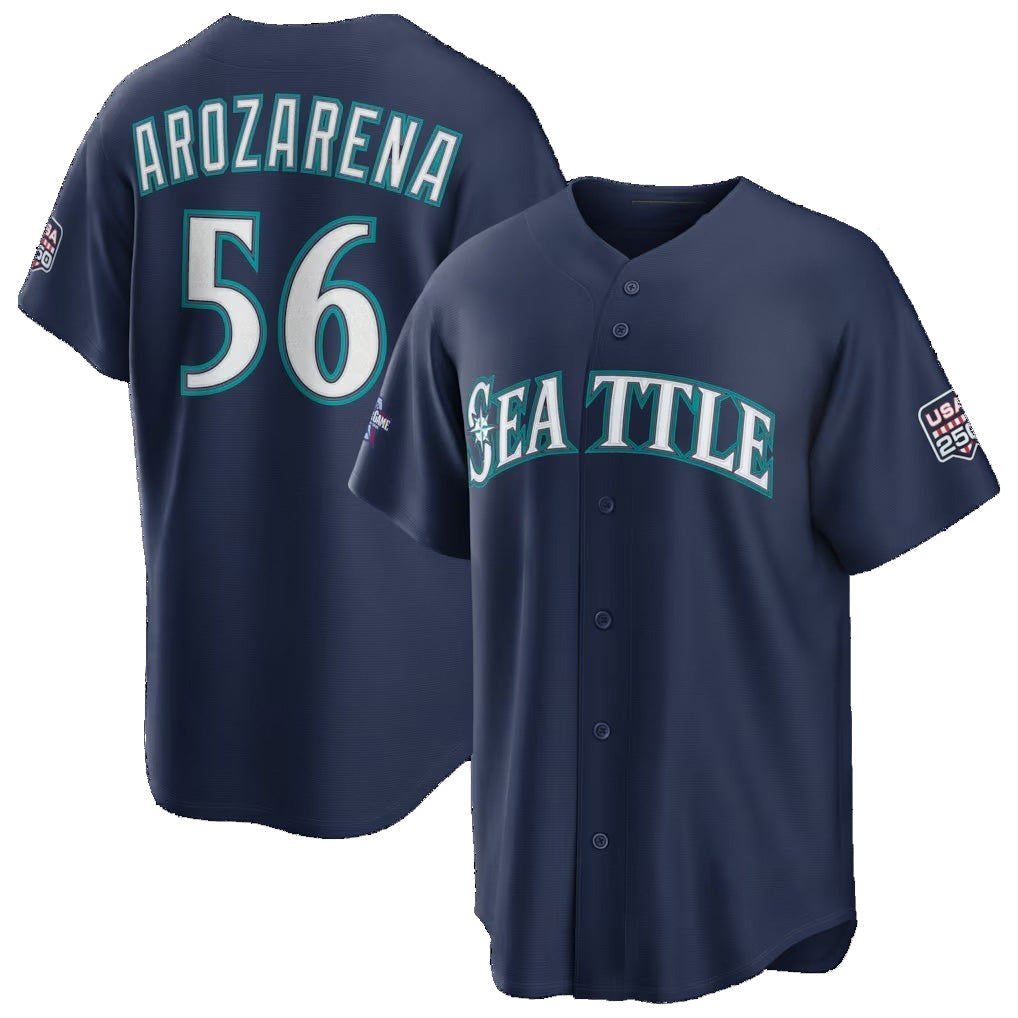 Seattle Mariners #56 Randy Arozarena 2026 All-Star Game Navy Replica Stitched Baseball Jerseys