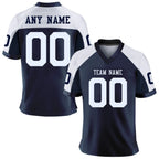 Custom American Football Jersey with Name Number, Personalized Navy Team Jersey Shirt, Sports Gift for Players, Fans, Men & Kids