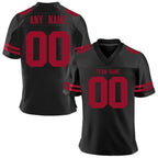 Custom American Football Jersey, Personalized Red Jersey Shirt with Printed Team Name Number, Football Top for Men Women Youth