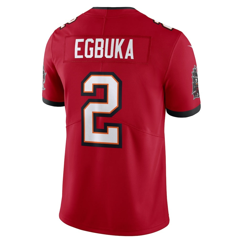 TB.Buccaneers #2 Emeka Egbuka Red Vapor Untouchable Limited Stitched Football Jerseys